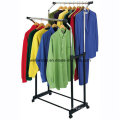 Aço Inoxidável Extensível Single-Rod Indoor Clothes Drying Rack